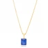 Natural Matte Blue 925 Sterling Silver Necklace