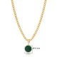 New Trend Round Shape Malachite CZ 925 Silver Necklace New Trend Round Shape Malachite CZ 925 Silver Necklace