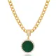 New Trend Round Shape Malachite CZ 925 Silver Necklace New Trend Round Shape Malachite CZ 925 Silver Necklace