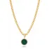 New Trend Round Shape Malachite CZ 925 Silver Necklace
