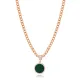 New Trend Round Shape Malachite CZ 925 Silver Necklace New Trend Round Shape Malachite CZ 925 Silver Necklace