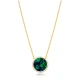 CZ Azurite Round Shape 925 Sterling Silver Necklace