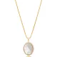 Mother Of Pearl CZ Oval 925 Sterling Silver Necklace Mother Of Pearl CZ Oval 925 Sterling Silver Necklace