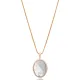 Mother Of Pearl CZ Oval 925 Sterling Silver Necklace Mother Of Pearl CZ Oval 925 Sterling Silver Necklace