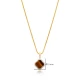Tiger Eye CZ Clover Shape 925 Sterling Silver Necklace Tiger Eye CZ Clover Shape 925 Sterling Silver Necklace
