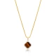 Tiger Eye CZ Clover Shape 925 Sterling Silver Necklace Tiger Eye CZ Clover Shape 925 Sterling Silver Necklace