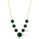 Round Shape Malachite CZ New Trend 925 Silver Necklace Round Shape Malachite CZ New Trend 925 Silver Necklace