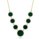 Round Shape Malachite CZ New Trend 925 Silver Necklace Round Shape Malachite CZ New Trend 925 Silver Necklace