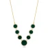 Round Shape Malachite CZ New Trend 925 Silver Necklace