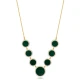 Round Shape Malachite CZ New Trend 925 Silver Necklace Round Shape Malachite CZ New Trend 925 Silver Necklace