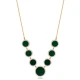 Round Shape Malachite CZ New Trend 925 Silver Necklace Round Shape Malachite CZ New Trend 925 Silver Necklace