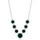Round Shape Malachite CZ New Trend 925 Silver Necklace Round Shape Malachite CZ New Trend 925 Silver Necklace