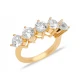 5 CZ Engagement 925 Sterling Silver Ring - Sade 925 Silver Jewelry