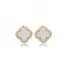 Clover Mother Of Pearl 925 Sterling Silver Earrings
