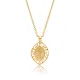 Citrine CZ Greek Design Almond 925 Wholesale Charm Necklace