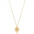 Citrine CZ Greek Design Almond 925 Wholesale Charm Necklace