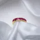Band Ruby CZ Ring in 925 Sterling Silver Band Ruby CZ Ring in 925 Sterling Silver