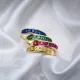 Band Ruby CZ Ring in 925 Sterling Silver Band Ruby CZ Ring in 925 Sterling Silver