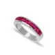 Band Ruby CZ Ring in 925 Sterling Silver Band Ruby CZ Ring in 925 Sterling Silver