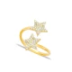Double Side CZ Star Wrap 925 Sterling Silver Ring Double Side CZ Star Wrap 925 Sterling Silver Ring