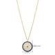 Turkish Evil Eye CZ Stone Charm Necklace 925 Silver Jewelry