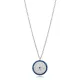 Turkish Evil Eye CZ Stone Charm Necklace 925 Silver Jewelry