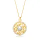 Round Design with Pearl Turkish Trendy Silver Charm Necklace