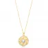 Round Design with Pearl Turkish Trendy Silver Charm Necklace