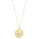 Round Design with Pearl Turkish Trendy Silver Charm Necklace
