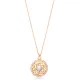 Round Design with Pearl Turkish Trendy Silver Charm Necklace