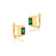 Emerald CZ Square Latch Back Sterling Silver Earrings | 925 Sterling Silver Wholesale | Sade Silver Emerald CZ Square Latch Back Sterling Silver Earrings - Sade 925 Silver Jewelry