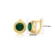 Round Design Emerald CZ Turkish Silver Latch Back Earrings Round Design Emerald CZ Turkish Silver Latch Back Earrings