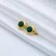 Round Design Emerald CZ Turkish Silver Latch Back Earrings Round Design Emerald CZ Turkish Silver Latch Back Earrings