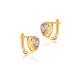 Heart Shape CZ Latch Back 925 Sterling Silver Earrings - Sade 925 Silver Jewelry
