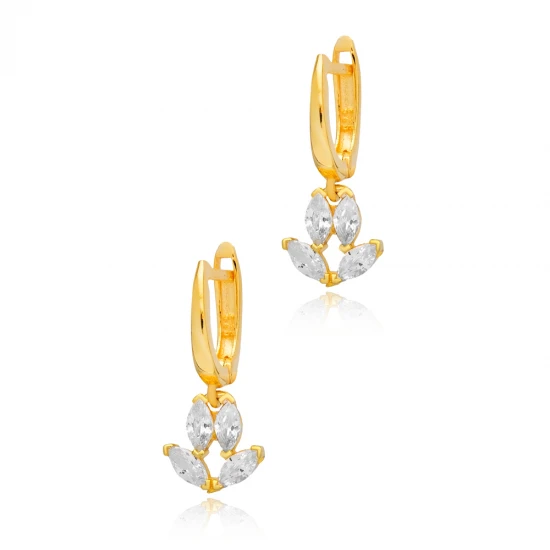 Clear CZ Marquise Dangle 925 Sterling Silver Earrings Clear CZ Marquise Dangle 925 Sterling Silver Earrings