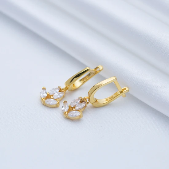 Clear CZ Marquise Dangle 925 Sterling Silver Earrings Clear CZ Marquise Dangle 925 Sterling Silver Earrings