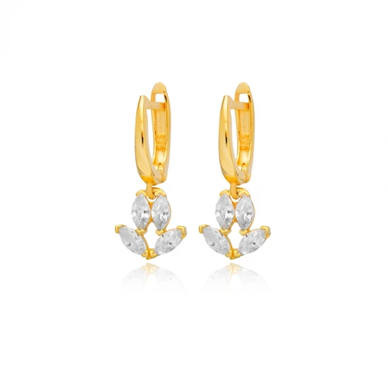 Clear CZ Marquise Dangle 925 Sterling Silver Earrings Clear CZ Marquise Dangle 925 Sterling Silver Earrings
