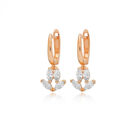 Clear CZ Marquise Dangle 925 Sterling Silver Earrings Clear CZ Marquise Dangle 925 Sterling Silver Earrings