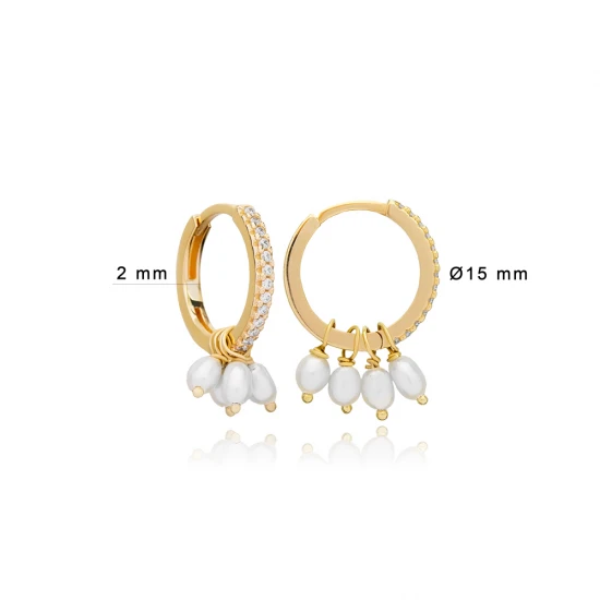 Minimalist Pearl 925 Sterling Silver Earrings