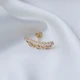 Single Round Cut CZ Chain 925 Sterling Silver Earrings Single Round Cut CZ Chain 925 Sterling Silver Earrings