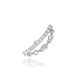 Single Round Cut CZ Chain 925 Sterling Silver Earrings Single Round Cut CZ Chain 925 Sterling Silver Earrings