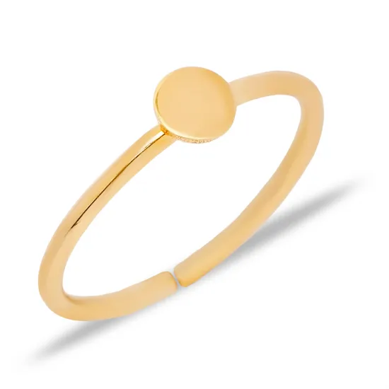 Round Adjustable Plain 925 Sterling Silver Ring