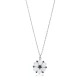 Black CZ No Black Ink Sterling Silver Necklace | 925 Sterling Silver Wholesale | Sade Silver Black CZ No Black Ink Sterling Silver Necklace - Sade 925 Silver Jewelry
