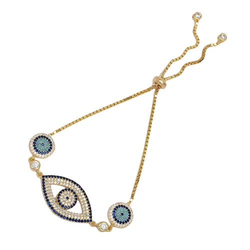 Evil Eye Adjustable 925 Sterling Silver Bracelet