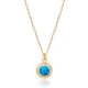 Blue Opal Round Tiny 925 Sterling Silver Necklace Blue Opal Round Tiny 925 Sterling Silver Necklace