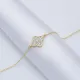 CZ Clover Charm Bracelet Wholesale 925 Silver Jewelry CZ Clover Charm Bracelet Wholesale 925 Silver Jewelry