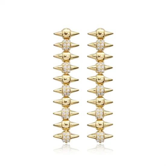 Spike Rivet Long 925 Sterling Silver Earrings Spike Rivet Long 925 Sterling Silver Earrings