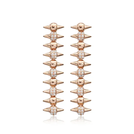 Spike Rivet Long 925 Sterling Silver Earrings Spike Rivet Long 925 Sterling Silver Earrings