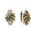Emerald CZ Latch Back 925 Sterling Silver Earrings