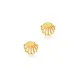 Shell Design Tiny Silver Stud Earrings